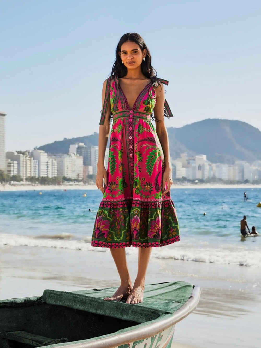 FARM Rio Ana Tapestry Midi Dress Size XL NWT